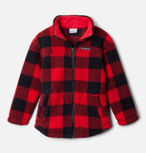 Red Columbia West Bend Full Zip Fleece Kids' Jacket | 13460IKXB