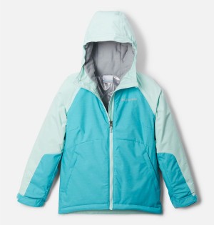 Turquoise Columbia Alpine Action II Kids' Jacket | 43657ZEBL