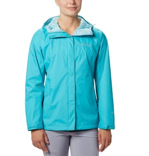 Turquoise Columbia Arcadia II Women's Rain Jacket | 29673NFGC