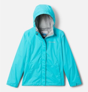 Turquoise Columbia Arcadia Rain Kids' Jacket | 58702MALY