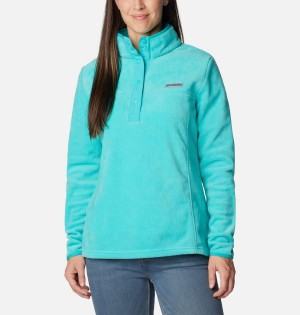 Turquoise Columbia Benton Springs Half Snap Fleece Women's Pullover | 71905REVS