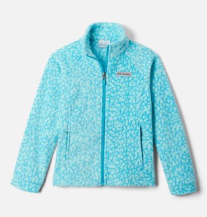 Turquoise Columbia Benton Springs II Printed Fleece Kids' Jacket | 39805LEKA