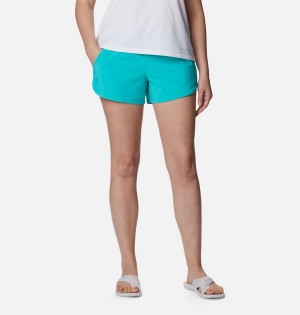 Turquoise Columbia Bogata Bay Stretch Women's Shorts | 54067UIZV