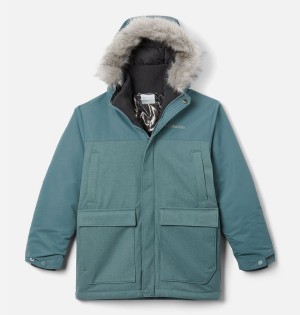 Turquoise Columbia Boundary Bay Down Parka Kids' Jacket | 94851SEXI