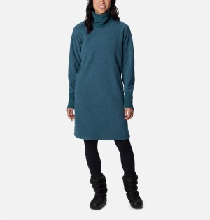 Turquoise Columbia Boundless Trek Fleece Women's Dress | 63852GNDM