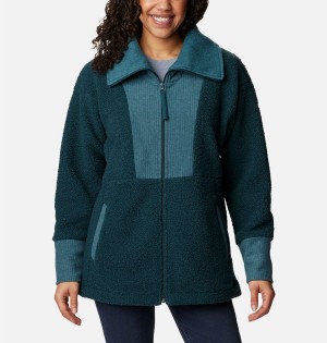 Turquoise Columbia Boundless Trek Full Zip Women's Fleece Jacket | 31465RBWT