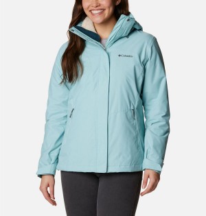 Turquoise Columbia Bugaboo II Fleece Interchange Women's Ski Jacket | 69712HBXK