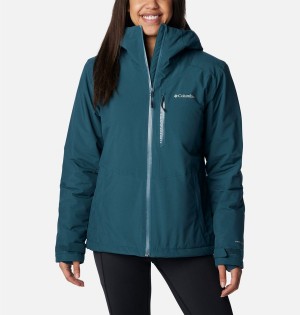 Turquoise Columbia Explorer's Edge Insulated Women's Puffer Jacket | 72853NDWH