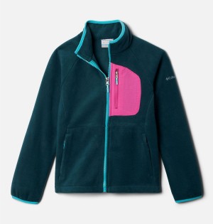 Turquoise Columbia Fast Trek III Full Zip Kids' Fleece | 23017HLIY