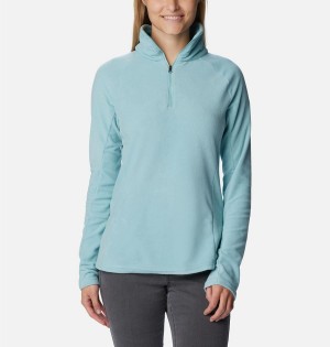 Turquoise Columbia Glacial IV Half Zip Fleece Women's Pullover | 17685CHTN