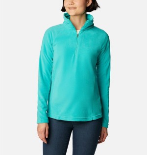 Turquoise Columbia Glacial IV Half Zip Fleece Women's Pullover | 70196CGID