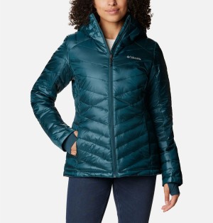 Turquoise Columbia Joy Peak Insulated Hooded Women's Puffer Jacket | 78302JARM