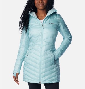 Turquoise Columbia Joy Peak Mid Insulated Hooded Women's Puffer Jacket | 25048YEDV