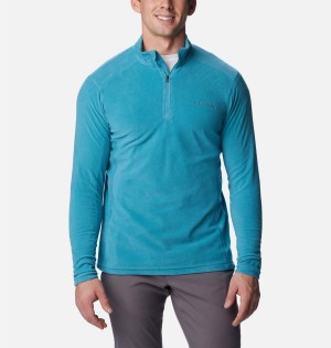 Turquoise Columbia Klamath Range II Half Zip Fleece Men's Pullover | 37569PQKV