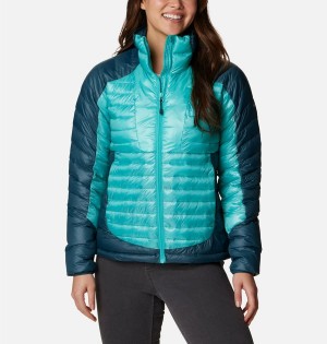 Turquoise Columbia Labyrinth Loop Insulated Women's Puffer Jacket | 70596DKMA