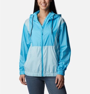 Turquoise Columbia Lily Basin Jacket Women's Windbreaker | 75803UFBN