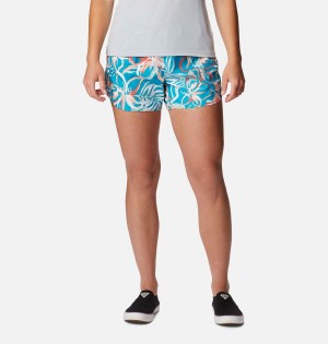 Turquoise Columbia PFG Super Tamiami Pull-On Women's Shorts | 48539BICE