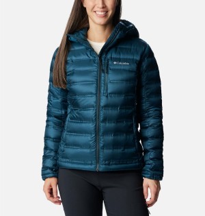 Turquoise Columbia Pebble Peak Hooded Women's Puffer Jacket | 38701SVJI