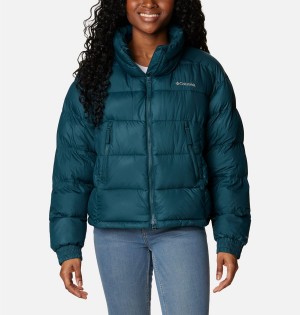 Turquoise Columbia Pike Lake II Cropped Women's Puffer Jacket | 91475APNH