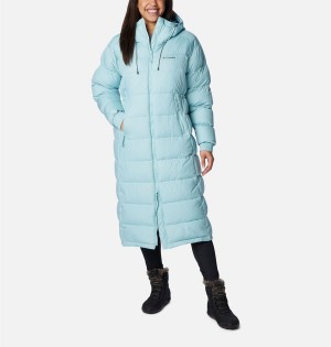 Turquoise Columbia Pike Lake II Long Women's Puffer Jacket | 79312NQBT