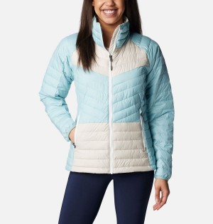 Turquoise Columbia Powder Lite II Full Zip Women's Puffer Jacket | 79503CDEO