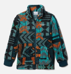 Turquoise Columbia Rugged Ridge II Full Zip Sherpa Kids' Jacket | 89427EMPT