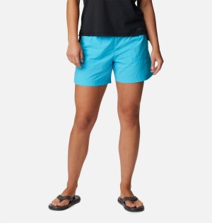 Turquoise Columbia Sandy River Women's Shorts | 74095SGRU