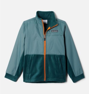 Turquoise Columbia Steens Mountain Overlay Fleece Kids' Jacket | 40316HQUB