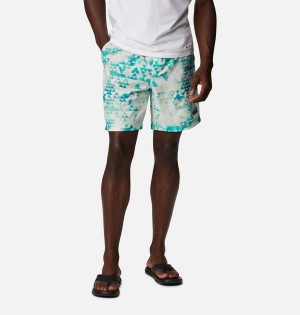 Turquoise Columbia Summertide Stretch Printed Men's Shorts | 94051EUIX