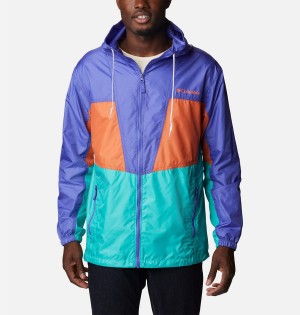 Turquoise Columbia Trail Traveler Men's Windbreaker | 58369XZVM