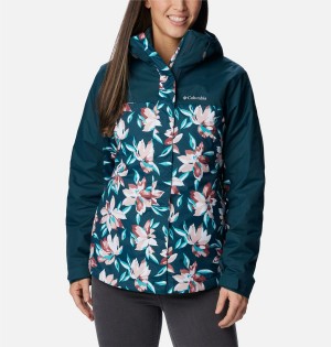 Turquoise Columbia Tunnel Falls II Interchange Women's 3 In 1 Jackets | 63470FDLK