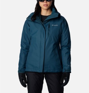 Turquoise Columbia Whirlibird IV Interchange Women's Ski Jacket | 96872URIG