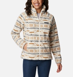 White Columbia Benton Springs Printed Full Zip Women's Fleece Jacket | 18270XDGH