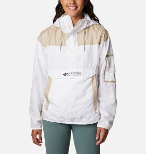 White Columbia Challenger Women's Windbreaker | 01584UDIE