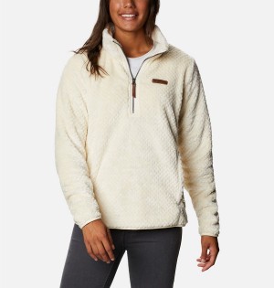 White Columbia Fire Side Quarter Zip Sherpa Fleece Women's Pullover | 46075EGIJ