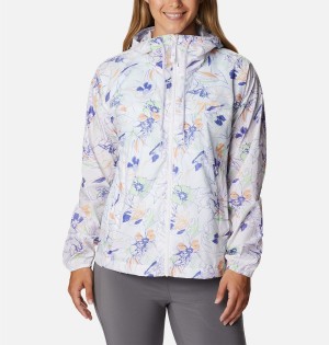 White Columbia Flash Challenger Novelty Jacket Women's Windbreaker | 53479AENZ