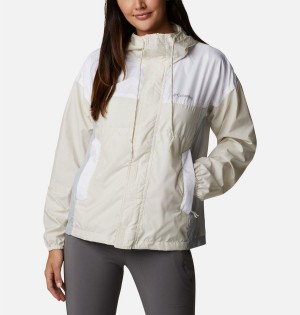 White Columbia Flash Challenger Women's Windbreaker | 67394IEVL