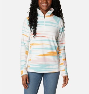 White Columbia Glacial IV Print Half Zip Women's Pullover | 56172JOYE