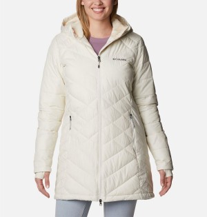 White Columbia Heavenly Long Hooded Women's Puffer Jacket | 43062WRNT