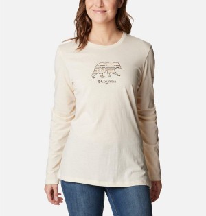 White Columbia Hidden Haven Long Sleeve Women's T-Shirt | 24019KEHO