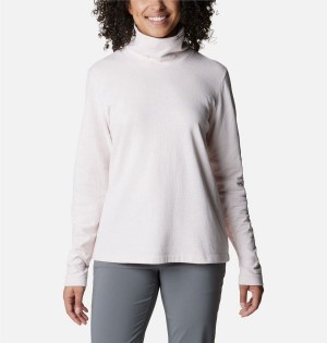 White Columbia Holly Hideaway Funnel Neck Long Sleeve Women's Pullover | 67023IPBZ