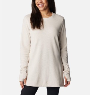 White Columbia Holly Hideaway Waffle Tunic Women's Pullover | 45071NSIZ