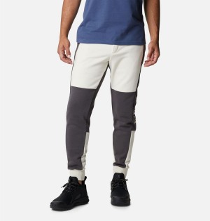 White Columbia Lodge Colorblock Joggers Men's Pants | 46128KBJI