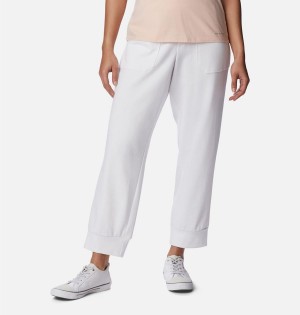 White Columbia Lodge French Terry Pull-On Women's Pants | 12865JVTE