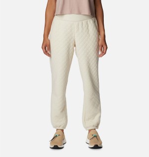 White Columbia Lodge Quilted Joggers Women's Pants | 82731LFCD