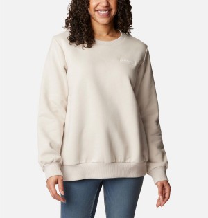 White Columbia Marble Canyon Crew Sweatshirt Women's Pullover | 30659HIZJ