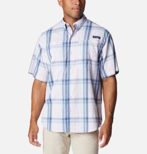 White Columbia PFG Super Tamiami Short Sleeve Men's Shirt | 18576YAOX