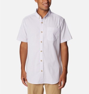 White Columbia Rapid Rivers II Short Sleeve Men's Shirt | 98360HMJN