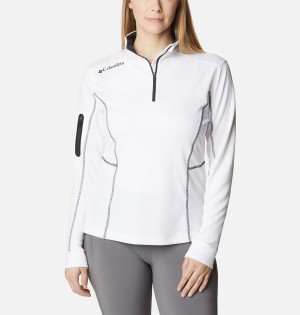 White Columbia Shotgun Quarter Zip Golf Women's Pullover | 54170ZPQD