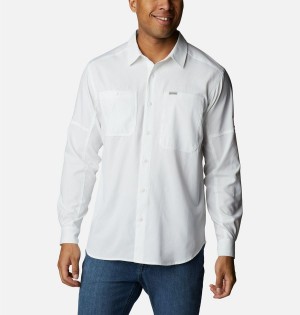 White Columbia Silver Ridge Utility Lite Long Sleeve Men's Shirt | 72618BSOQ